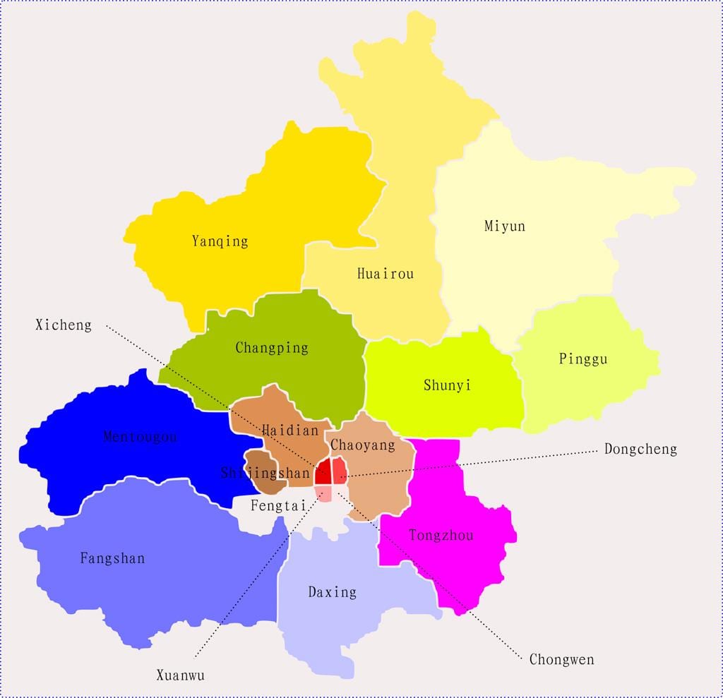 পিকিং, চীন মানচিত্র